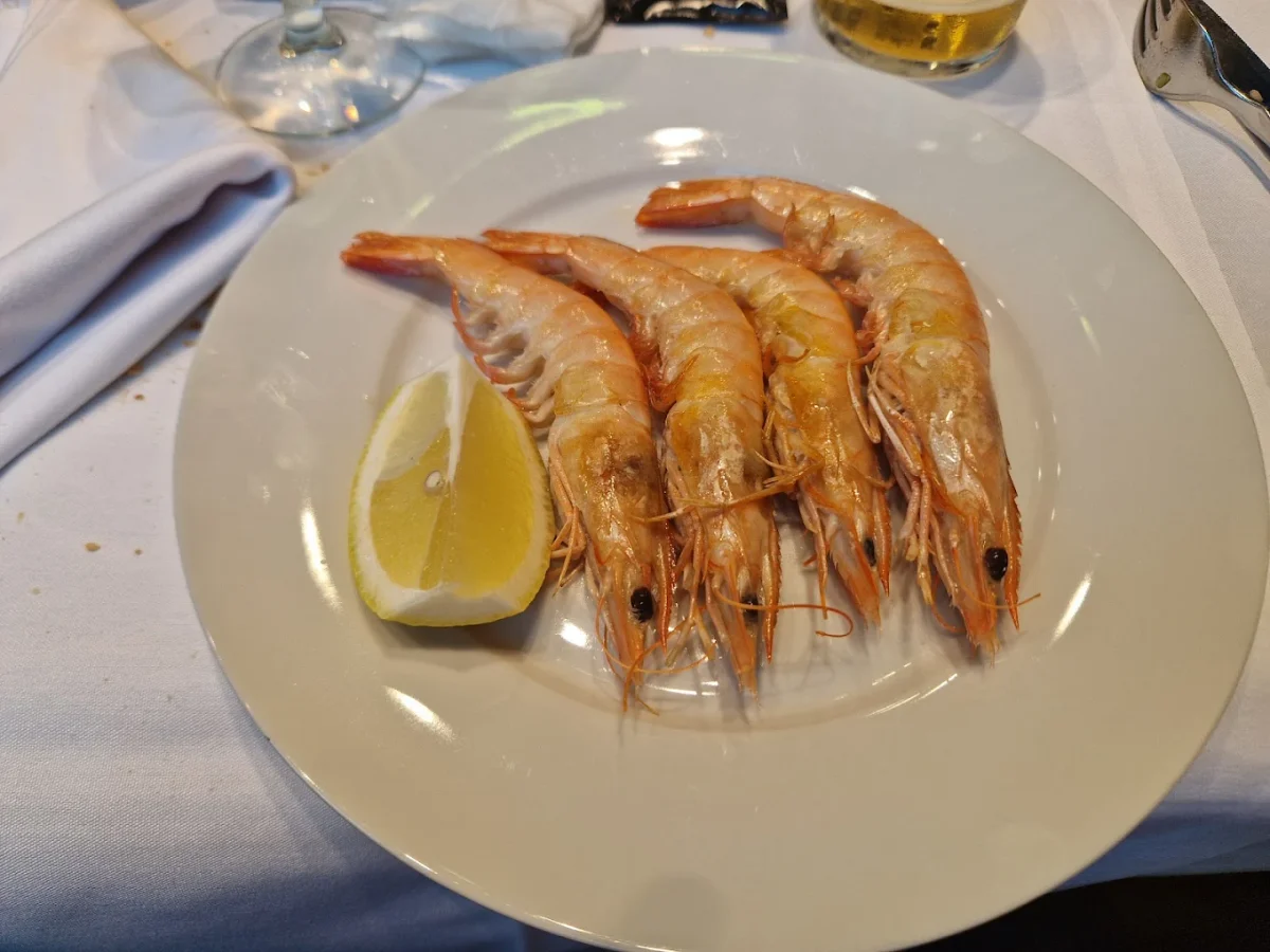 Langostinos a la plancha en Restaurante Julen Guerrero