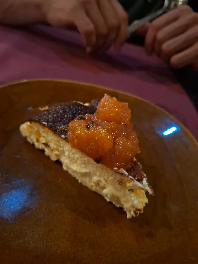 Tarta de queso en Taberna Gallega O'Candil Pulpería